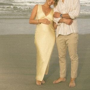 NWT Abercrombie Plunge Cowl Neck Maxi Dress